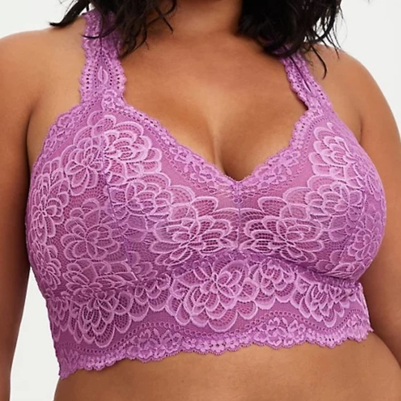 torrid Other - Torrid Racerback Bralette - Lace Lavender 3X 14600693